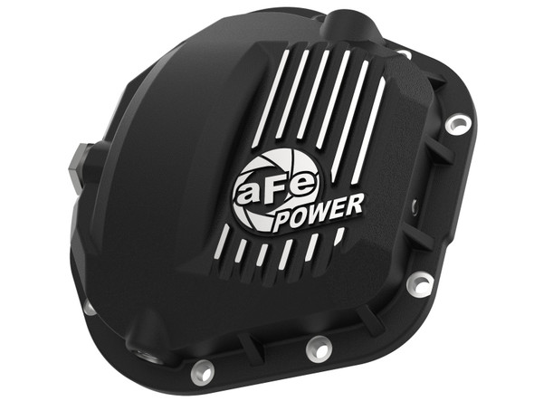 aFe Pro Series Dana 60 Front Differential Cover Black w/ Machined Fins 17-20 Ford Trucks (Dana 60) 46-71100B