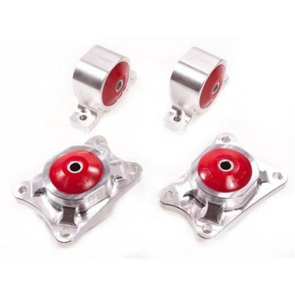 Innovative 00-09 Honda S2000 F-Series Silver Aluminum Mounts 75A Bushings Billet Rear Diff Mounts B90755-75A