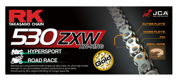 RK Chain 530ZXW-170 - Gold GB530ZXW-170