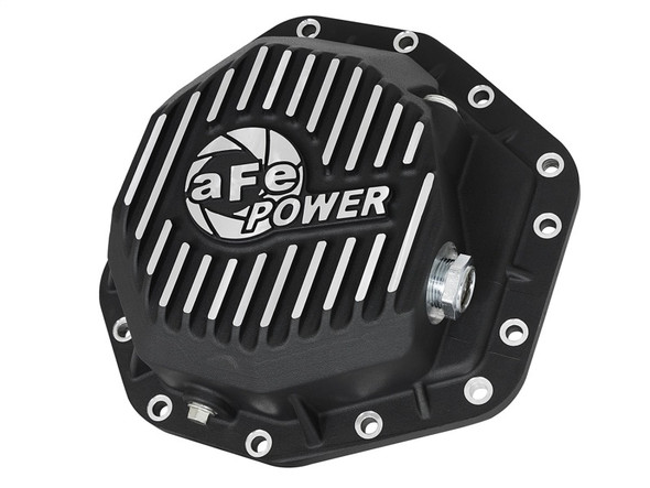 aFe Power Pro Ser Rear Diff Cover Black w/Mach Fins 2017 Ford Diesel Trucks V8-6.7L(td) Dana M275-14 46-70352