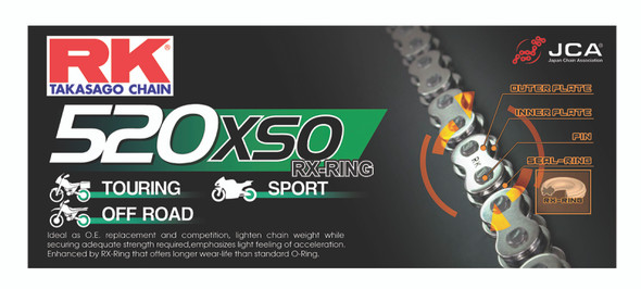 RK Chain 520XSO-104 - Natural 520XSO-104