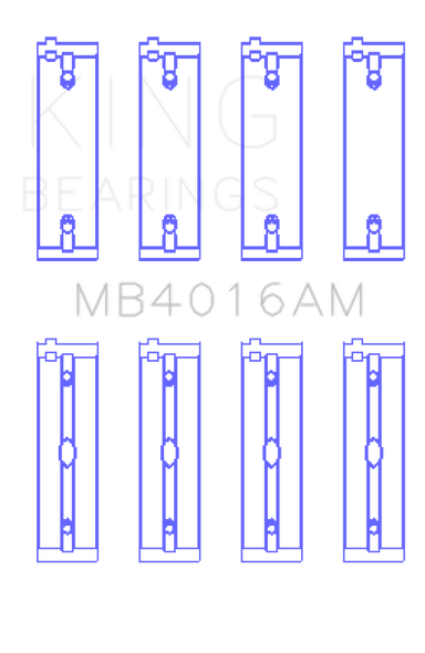 King Mitsubishi 181CI 3.0L 6G72 V6 (Size STD) Main Bearing Set MB4016AM