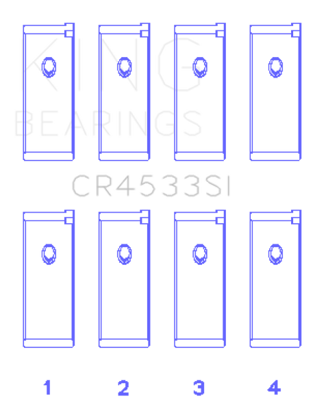 King Nissan QR25DE DOHC 16 Valves (Size STD) Rod Bearing Set CR4533SI