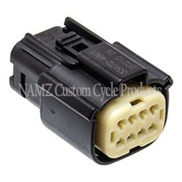 NAMZ 07-23 V-Twin VRSAW/CR/CX Models Molex MX-150 8-Position Female Connector - Blk (HD 72479-07BK) NM-33472-0801