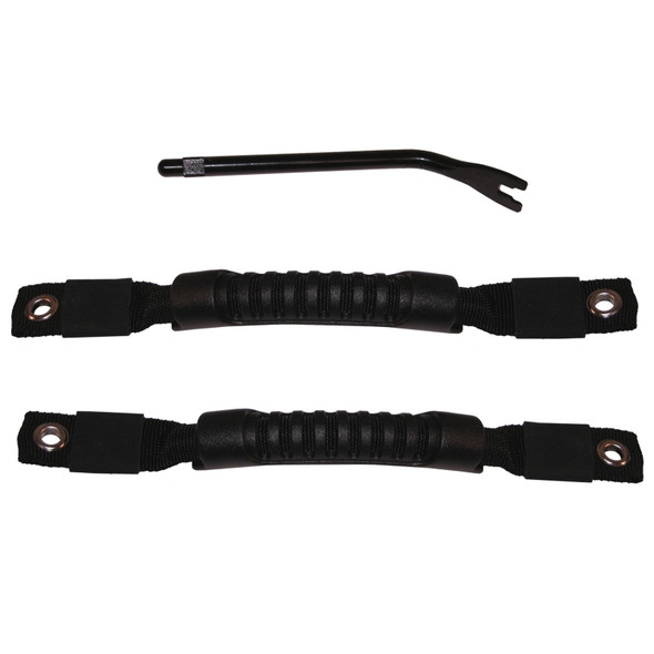Rugged Ridge Door Pull Straps Black 97-06 Jeep Wrangler 11826.01