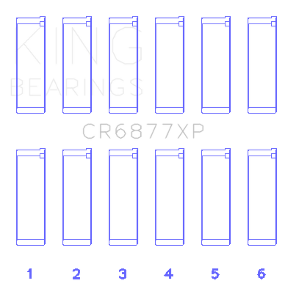 King BMW S54B32 3.2L (Size STD) Performance Rod Bearing Set CR6877XP