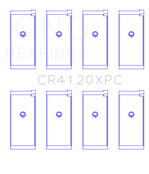 King Mitsubishi 4G63/4G64 (Size .026) Coated Connecting Rod Bearing - Set of 4 CR4120XPC.026