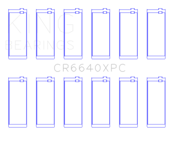 King BMW M20 & M50 2.0L / 2.5L / 2.7L Coated Performance Rod Bearing Set CR6640XPC