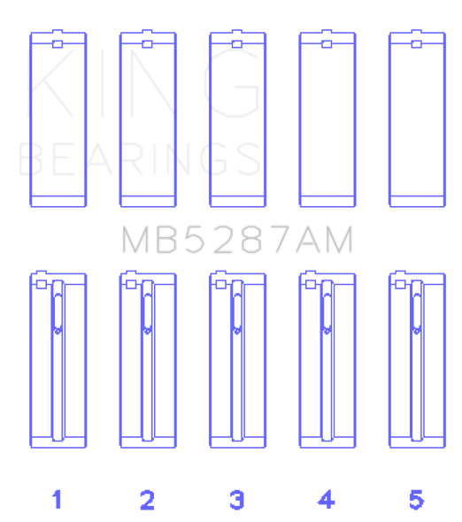 King Toyota 1ZZ-FE (Size STD) Main Bearing Set MB5287AM