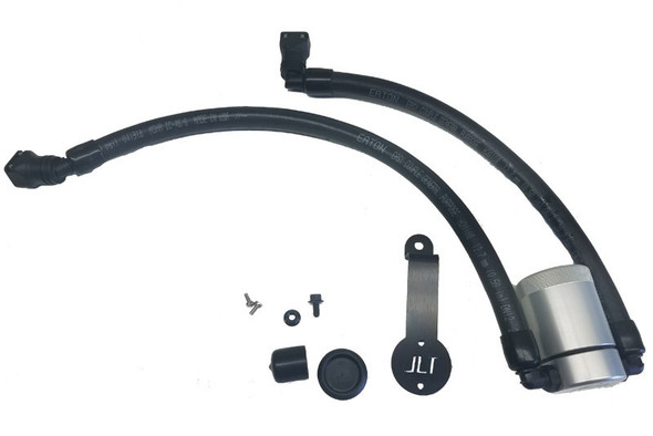 J&L 2018-2023 Ford Mustang GT Driver Side Oil Separator 3.0 - Clear Anodized 3024D-C