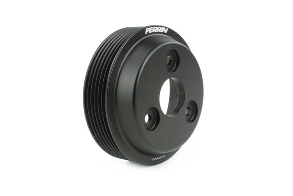 Perrin 15-22 Subaru WRX / 14-18 FXT / 18-21 Crosstrek Lightweight Water Pump Pulley - Black PSP-ENG-112BK