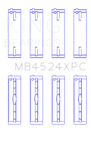 King Nissan VR38DETT (Size STD) pMaxKote Performance Main Bearing Set MB4524XPC