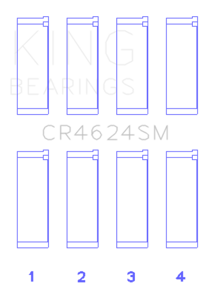 King Hyundai G4KE / G4KC (Size +075) Rod Bearings (Set of 4) CR4624SM0.75