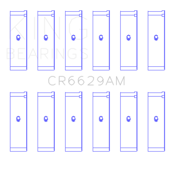 King Mitsubishi 181CI 3.0L 6G72 V6 / 152CI 2.5L 6G73 V6 (Size STD) Rod Bearing Set CR6629AM