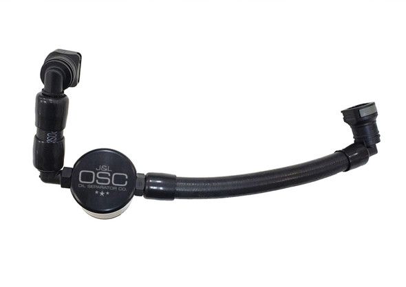 J&L 11-17 Ford Mustang V6 Passenger Side Oil Separator 3.0 V2 - Black Anodized 3050P-B