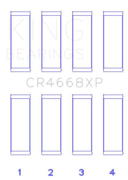 King 08-09 Chrysler Caliber SRT4 / Mitsubishi/Hyundai/Kia World Engine Connecting Rod Bearing Set CR4668XP