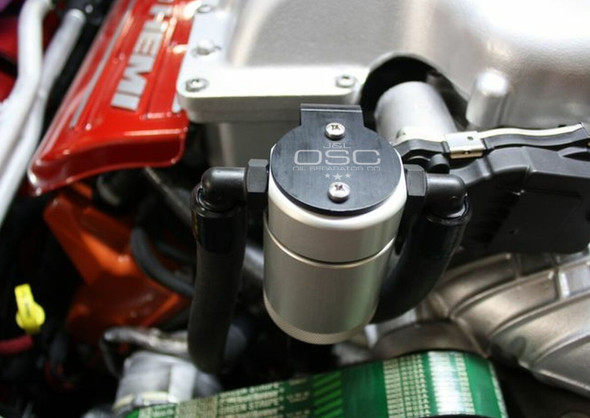 J&amp;L 15-24 Dodge Hellcat/Demon 6.2L Hemi Passenger Side Oil Separator 3.0 - Clear Anodized 3060P-C