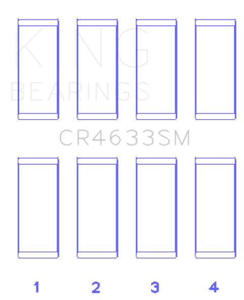 King 07-12 Mini Cooper N14B16C (Size +.3mm Undersize) Connecting Rod Bearing Set CR4633SM0.3