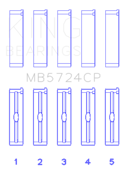 King General Motors Duramax Diesel Main Bearing Set MB5724CP