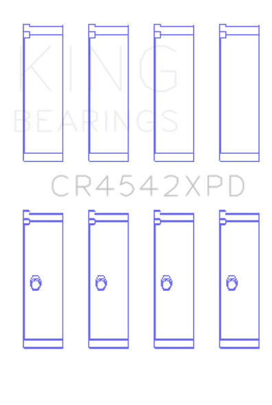 King Honda K-Series (except A3) 16v 2.0L/2.3L/2.4 XP Tri-Metal Performance Rod Bearing - Set of 4 CR4542XPD