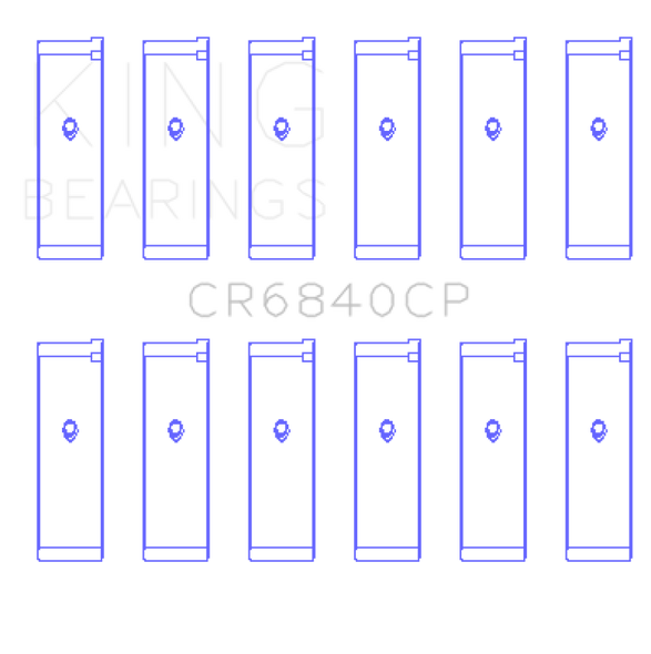 King 2005-2012 Nissan VQ40DE 6 Cyl (Size STD) Rod Bearing Set CR6840CP