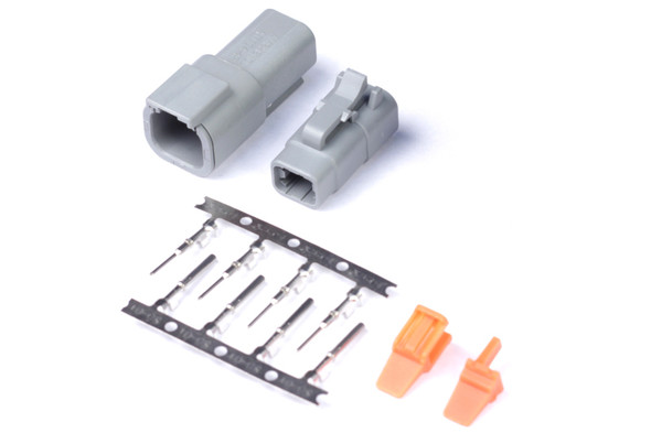 Haltech Matching Set of Deutsch DTM-4 Connectors 7.5 Amp Plug & Pins HT-031014