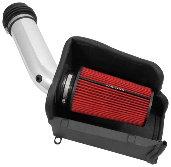 Spectre 94-97 Ford SD 7.3L DSL Air Intake Kit - Polished w/Red Filter 9059
