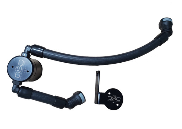 J&L 2020-2022 Ford Mustang GT500 Passenger Side Oil Separator 3.0 - Black Anodized 3054P-B