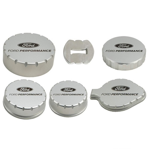 Ford Racing 15-25 Mustang 2.3L/5.0L Aluminum Machined Engine Cap Covers M-6766-M50A