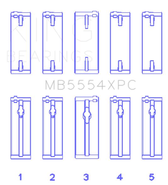 King Toyota 3SGTE 16V 2.0L (Size STD) pMaxKote Performance Main Bearing Set MB5554XPC