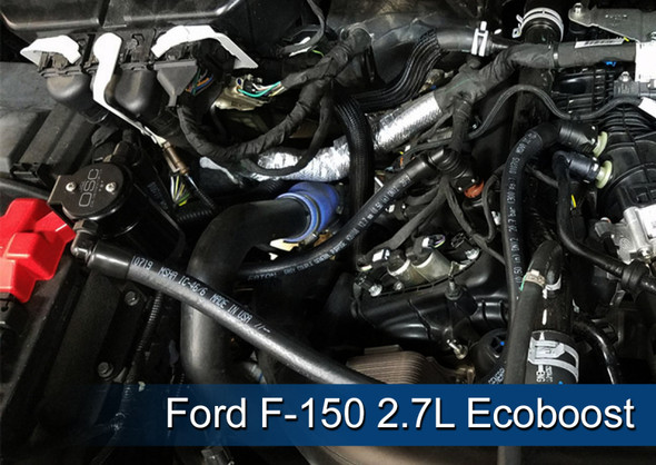 J&amp;L 2011-2024 Ford F-150 2.7L/3.5L/5.0L Passenger Side Oil Separator 3.0 - Black Anodized 3016P-B