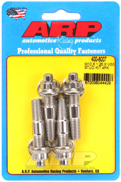 ARP M10 x 1.25 x 55mm Broached 4 Piece Stud Kit 400-8007