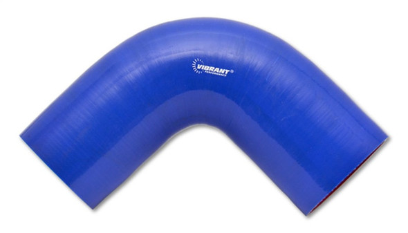 Vibrant 4 Ply Reinforced Silicone Elbow Connector - 2in I.D. - 90 deg. Elbow (BLUE) 2740B