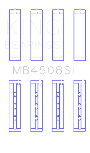 King Acura J30A/J32A/J35A/J35Z (Size STD) Performance Main Bearing Set MB4508SI
