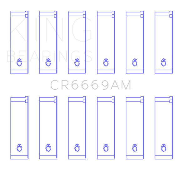King Engine Bearings Toyota 3Vze 2958Cc (Size +0.25mm) Connecting Rod Bearing Set CR6669AM0.25