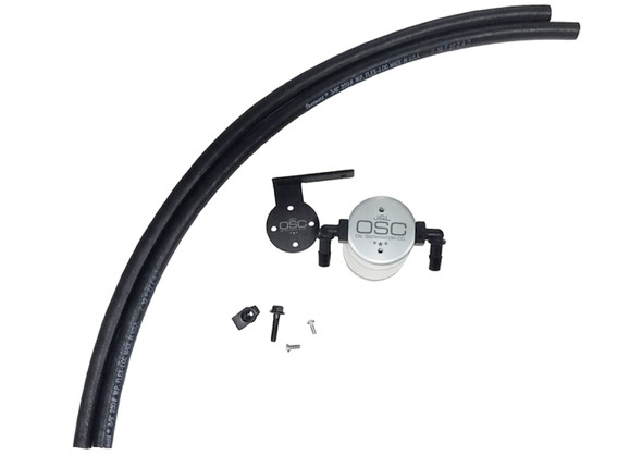 J&L 13-18 Ford Escape 2.0 EcoBoost 2.0 Oil Separator 3.0 Passenger Side - Clear Anodized 3038P-C