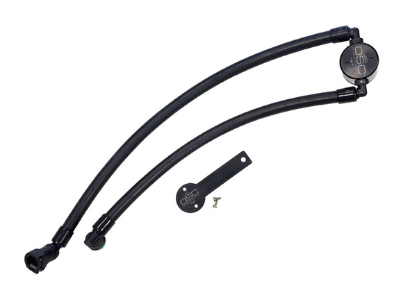 J&amp;L 2021-2024 Ram TRX 6.2L Supercharged Passenger Side Oil Separator 3.0 - Black Anodized 3071P-B