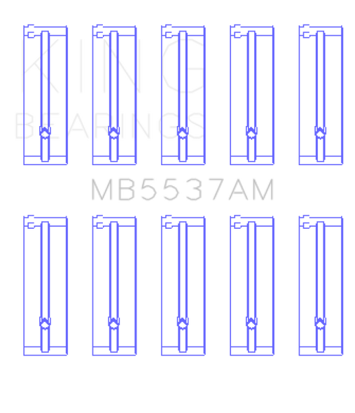 King Ford/Kia/Mazda DOHC 16 Valve/SOHC 8 Valve/SOHC 16 Valve (Size STD) Main Bearing Set MB5537AM