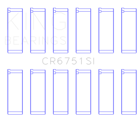 King 97-07 Ford 2.5L/2.9L/3.0L (Size STD) Rod Bearing Set CR6751SI