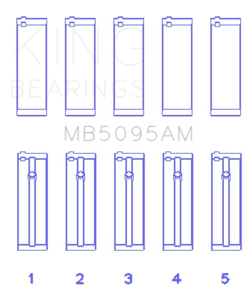King Toyota 1E/2E (1.3L) (Size STD) Performance Main Bearing Set MB5095AM