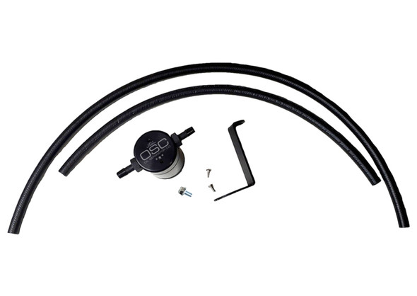 J&amp;L 16-24 Infiniti Q50/Q60 3.0T Oil Separator 3.0 Driver Side - Black Anodized 3110D-B