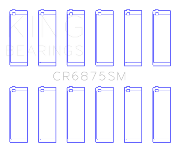King Mercedes Benz OM 642 Sputter Replacement Connecting Rod Bearing +0.25 Oversize CR6875SM0.25