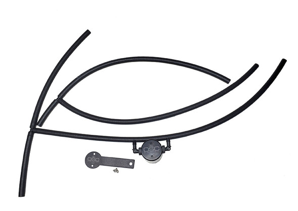 J&amp;L 16-24 Nissan Titan 5.6L Passenger Side Oil Separator 3.0 - Black Anodized 3108P-B