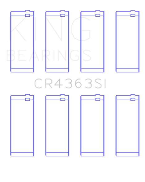 King GM 134 DOHC Ecotec 2.2L Connecting Rod Bearings - Set of 4 Pairs CR4363SI