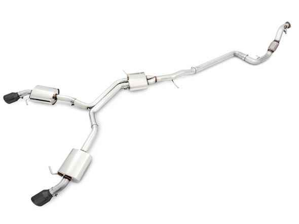 AWE Tuning Audi B9 A4 Touring Edition Exhaust Dual Outlet - Diamond Black Tips (Includes DP) 3015-33078