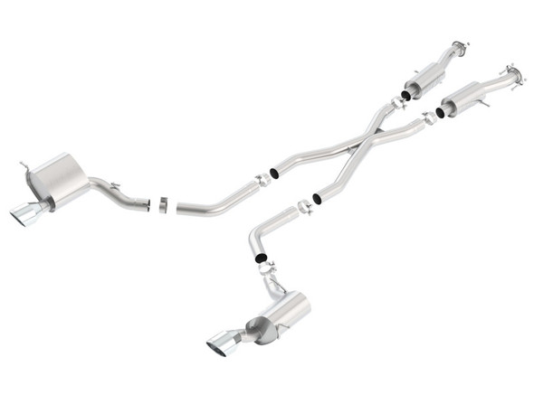 Borla 2015 Jeep Grand Cherokee SRT8 S-Type Dual Round Rolled Exit Catback Exhaust 140632