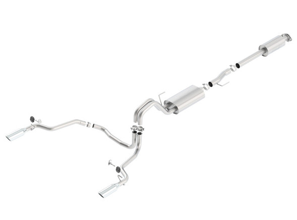 Borla 15-16 Ford F-150 3.5L EcoBoost Ext. Cab Std. Bed Catback Exhaust S-Type Single Split Rear Exit 140615