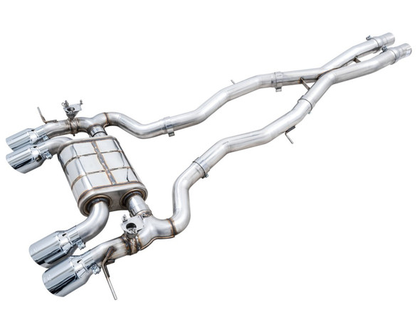 AWE SwitchPath Catback Exhaust for BMW G8X M3/M4 - Chrome Silver Tips 3025-43480