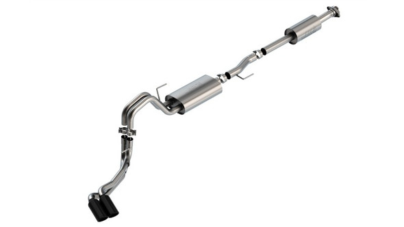 Borla F-150 2021 5.0L 4dr CC SB EC STB Lariat/KR/Pltnm/LTD 3/2.25 DSE Cat-Back Touring BLK CHR Tips 140873BC