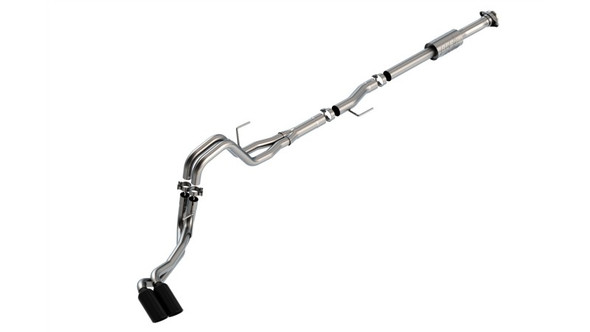 Borla F-150 2021 2.7L/3.5L 4dr CC SB EC STB Lari/King R/Plinum/LTD 3/2.25 DSE CB AK BLK CHR Tips 140872BC